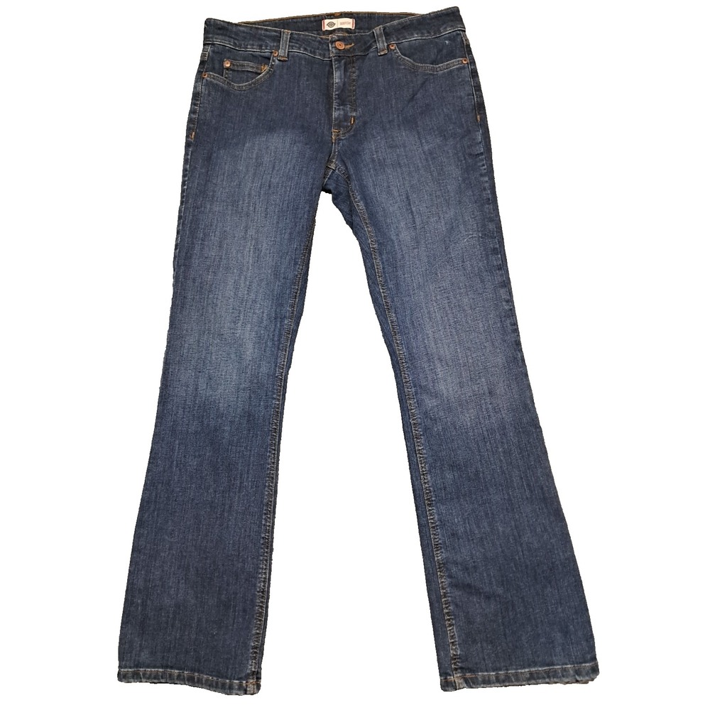 Dickies Jeans Women's Sz 8 Regular Bootcut Denim Cotton Blend Stretch Workwear